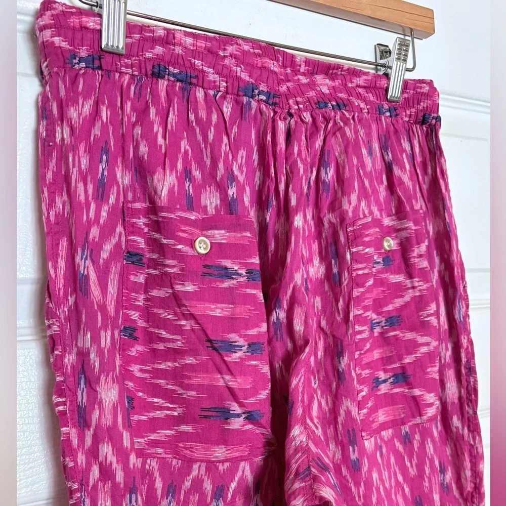 Isabel Marant Lagen Fuchsia Ikat Print Cotton Pant EU 36 US 4 Small